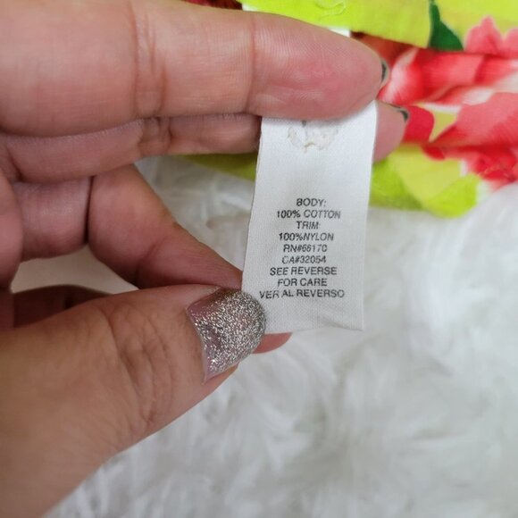 Free People Floral Bohemian Style Tie Waist Sleeveless Blouse - Size 6 - Picture 7 of 9